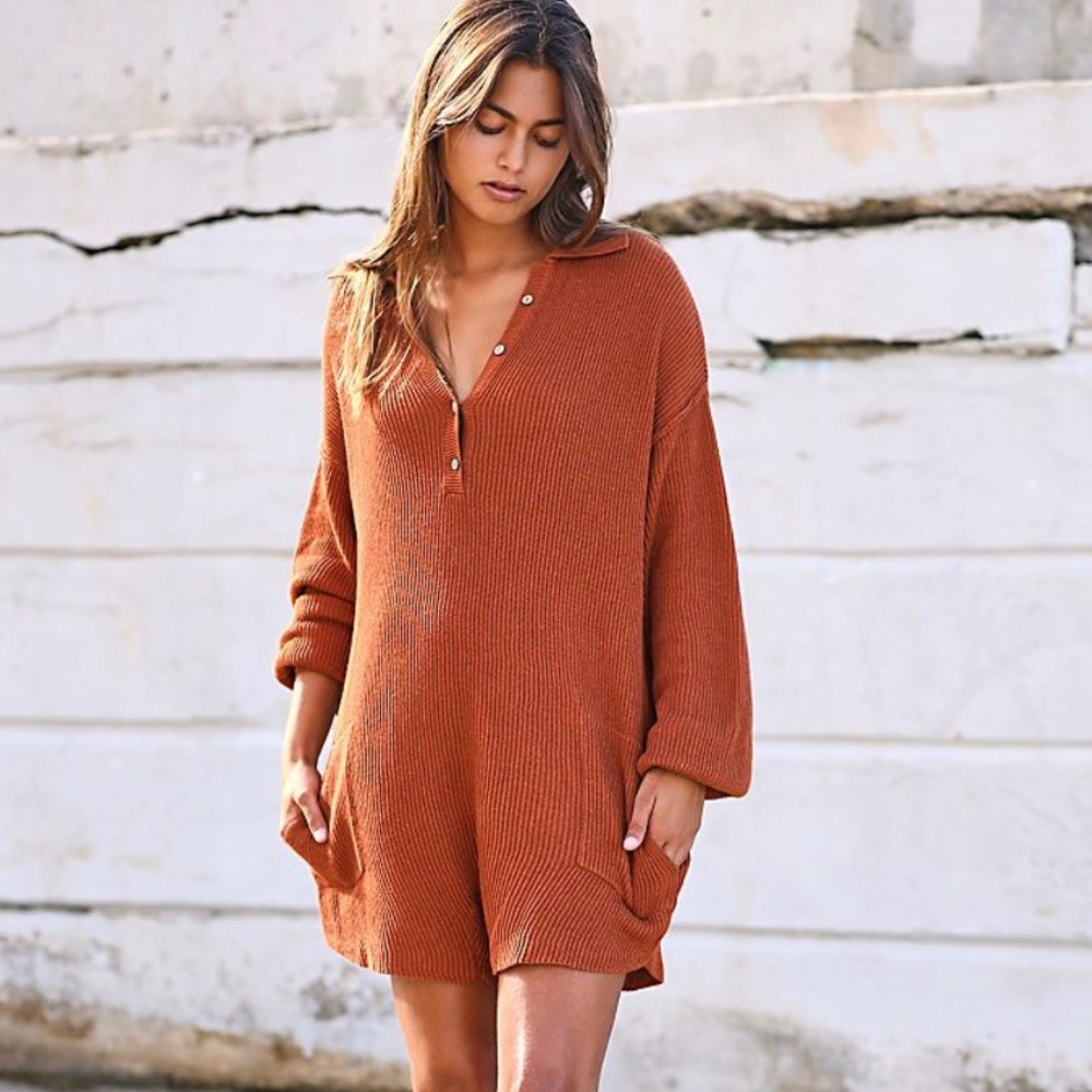 FREE PEOPLE Picnic Sweater Romper